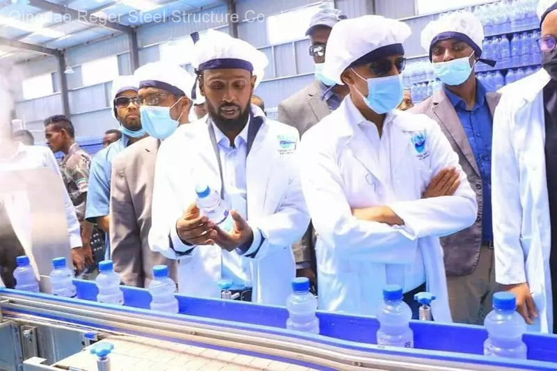 Steel Structure Water Bottling Plant in Ethiopia