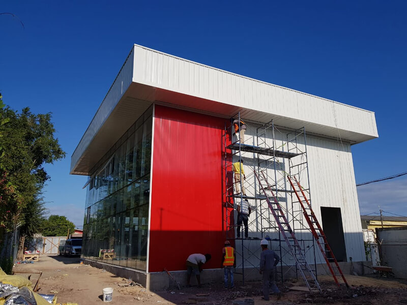Steel Structure Prefab Cafe Shop Building